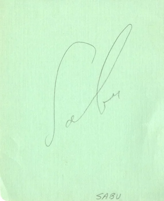 Sabu autograph