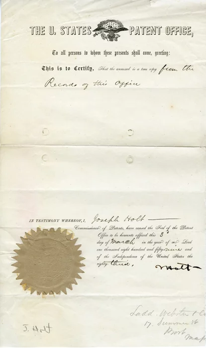Joseph Holt autograph