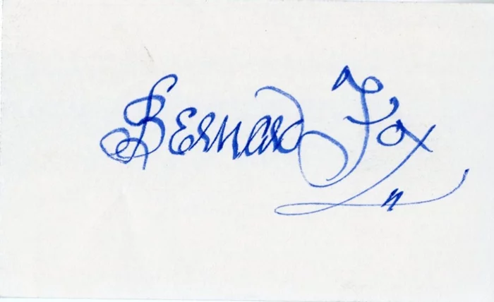 Bernard Fox autograph
