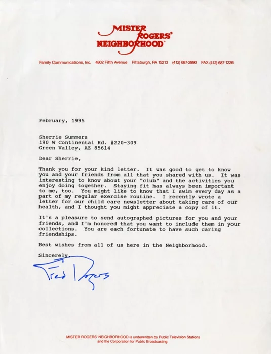 Fred Rogers autograph