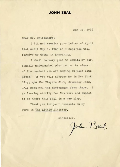 John Beal autograph