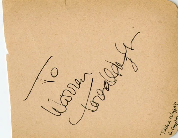 Teresa Wright autograph