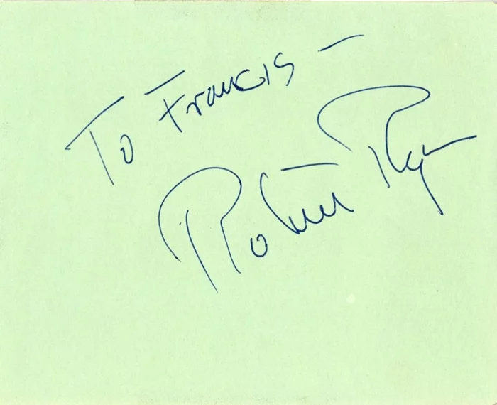 Robert Ryan autograph