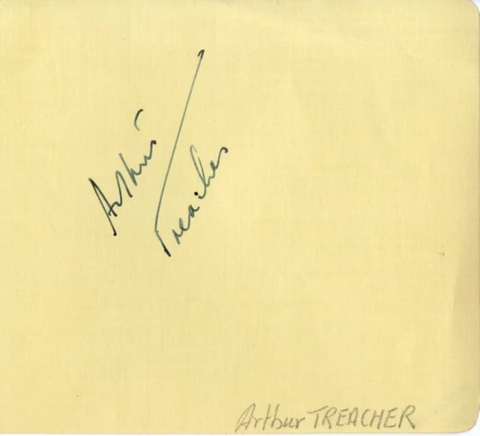 Arthur Treacher autograph