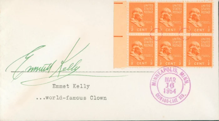 Emmett Kelly autograph