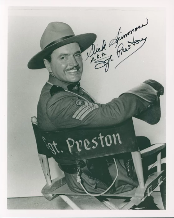 Dick Simmons autograph