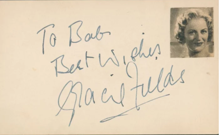 Gracie Fields autograph