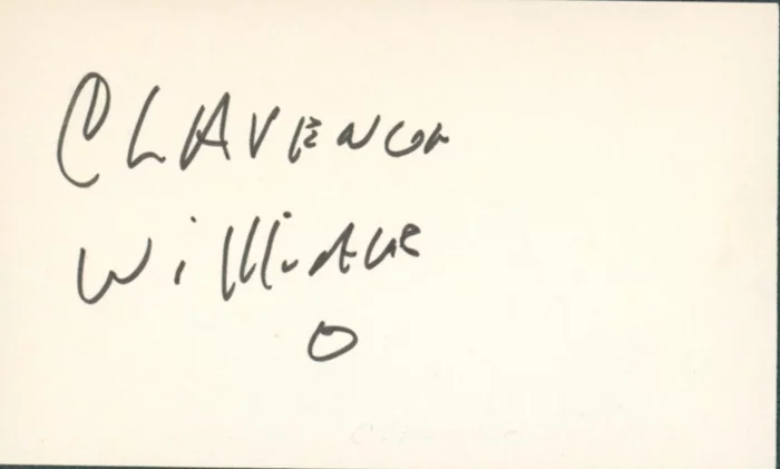 Clarence Williams III autograph