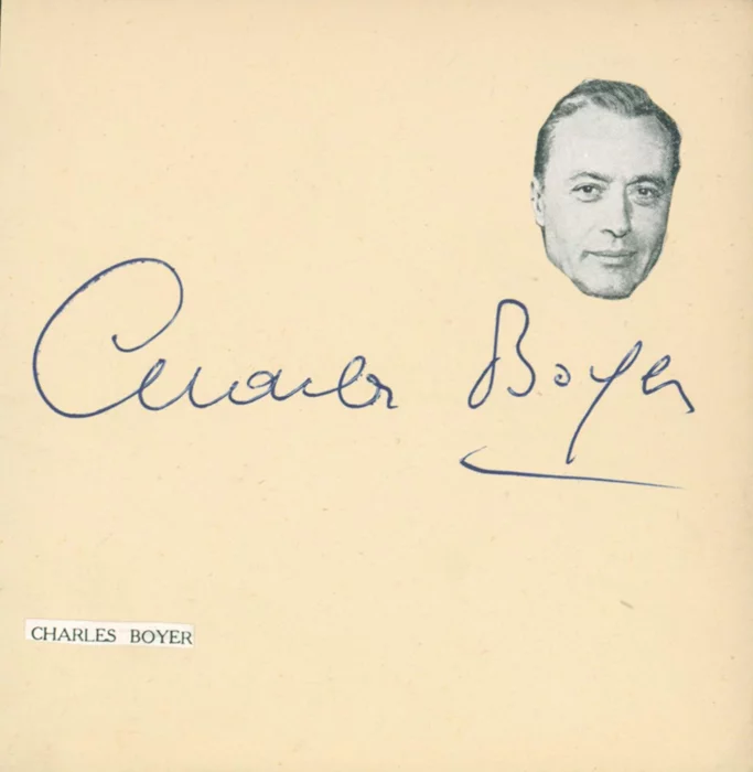 Charles Boyer autograph