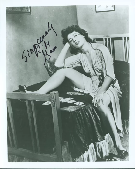 Rita Gam autograph