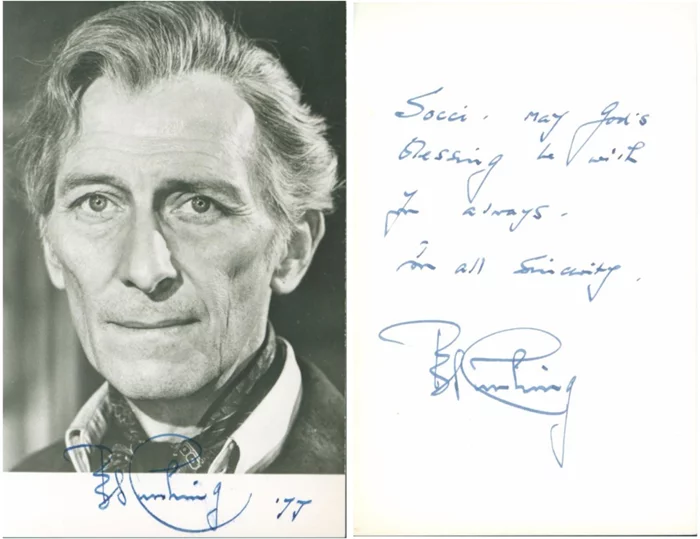 Peter Cushing autograph