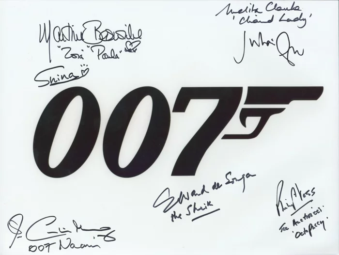 James Bond autograph