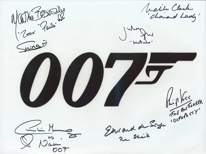 James Bond autograph