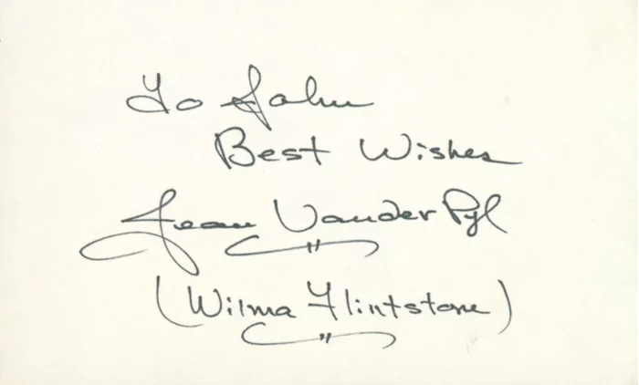 Jean Vander Pyl autograph