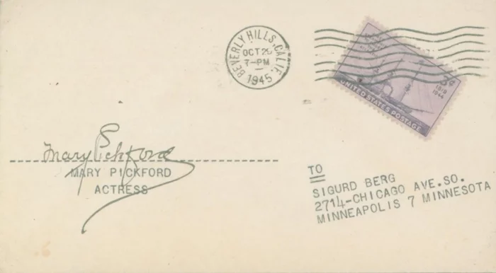 Mary Pickford autograph