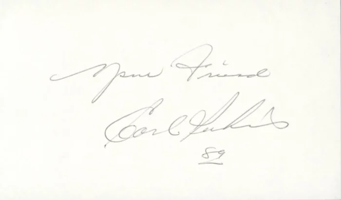 Carl Perkins autograph