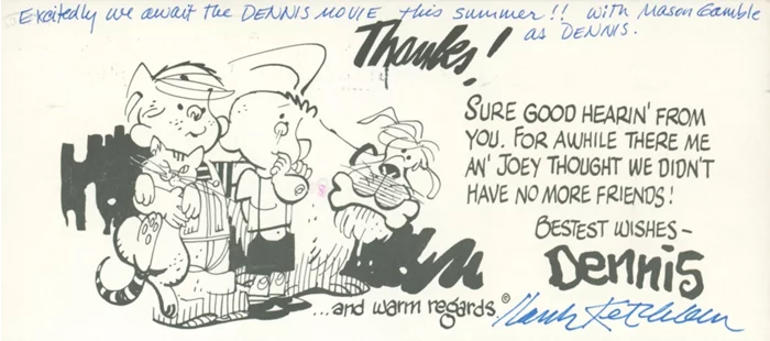 Hank Ketcham autograph
