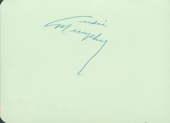Audie Murphy autograph