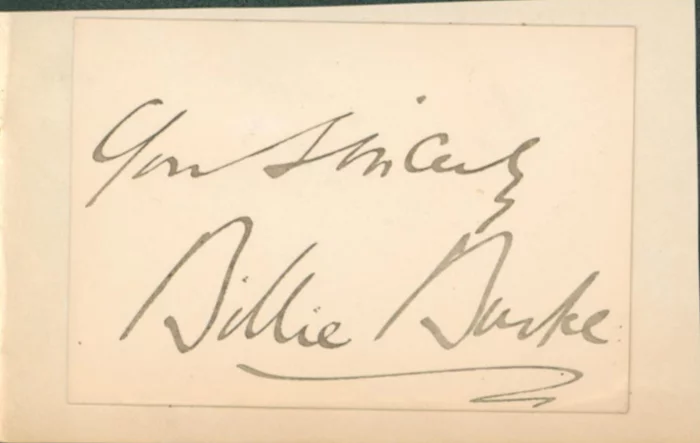 Billie Burke autograph