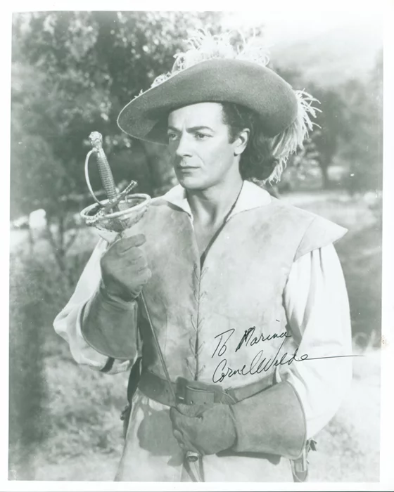 Cornel Wilde autograph
