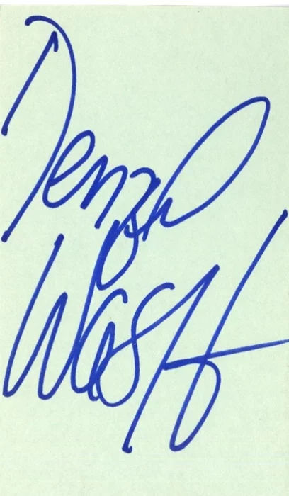 Denzel Washington autograph