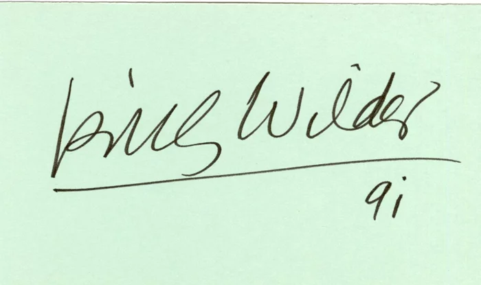Billy Wilder autograph