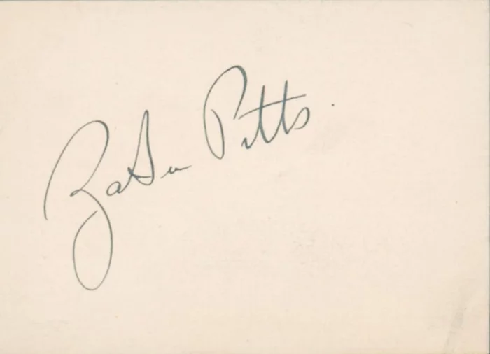 Zasu Pitts autograph