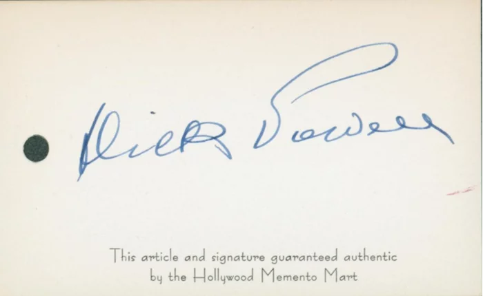 Dick Powell autograph