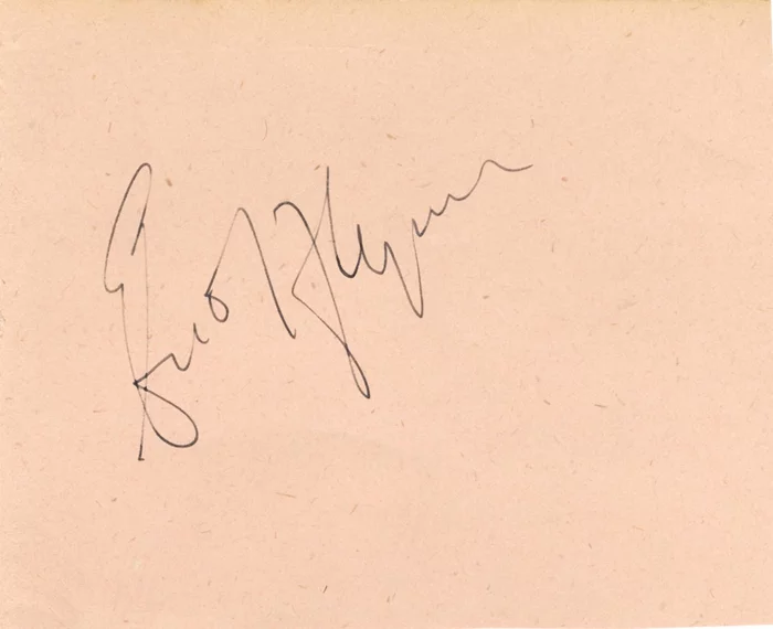 Errol Flynn autograph