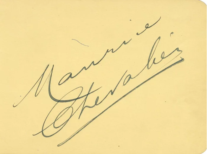 Maurice Chevalier autograph
