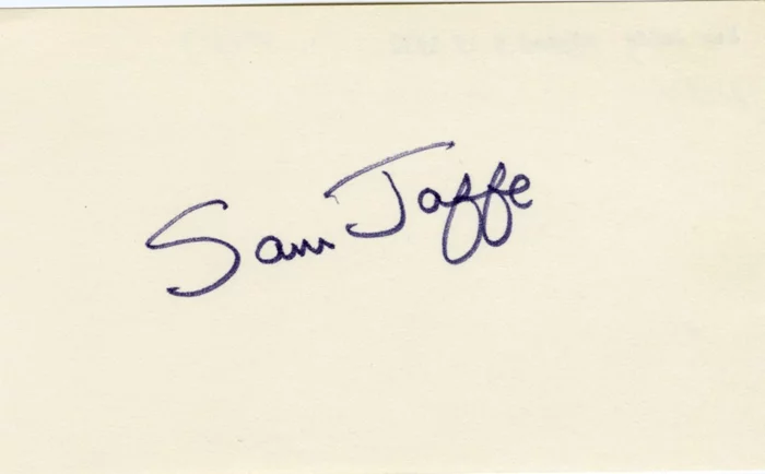 Sam Jaffe autograph