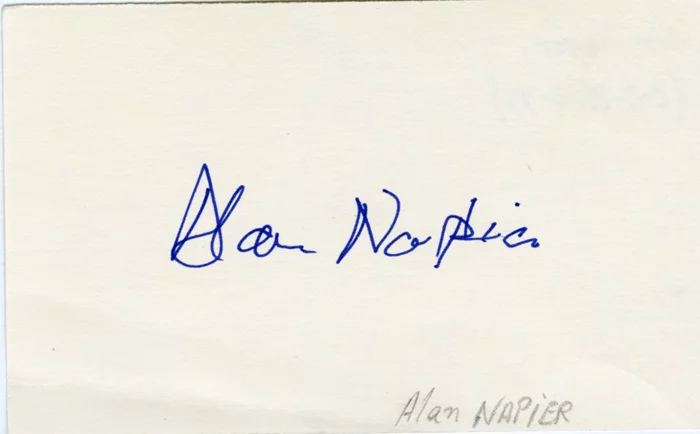 Alan Napier autograph