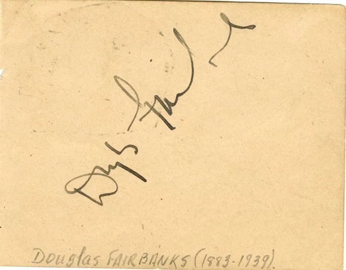 Douglas Fairbanks autograph