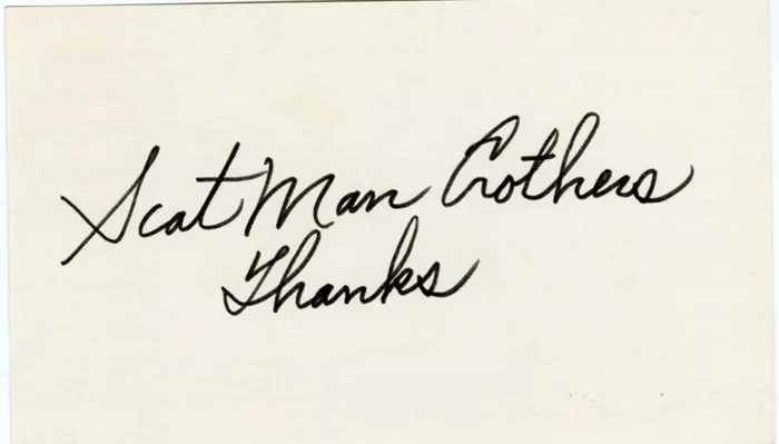 Scatman Crothers autograph