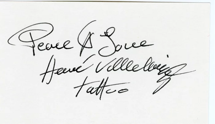 Herve Villechaize autograph