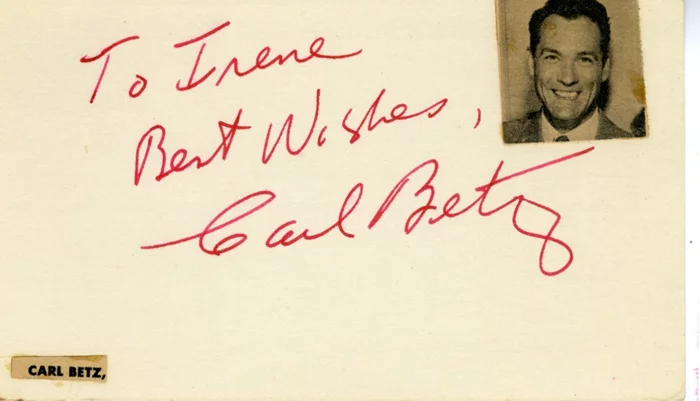 Carl Betz autograph