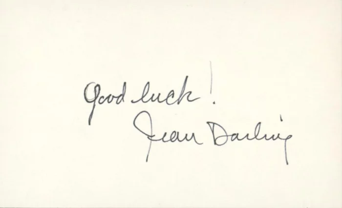 Jean Darling autograph