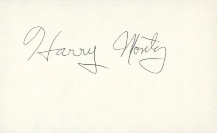 Harry Monty autograph