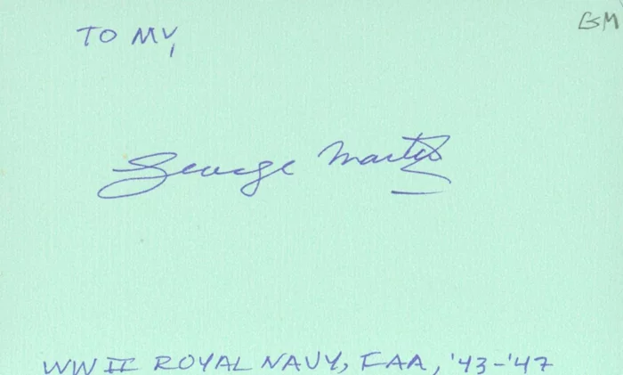 George Martin autograph