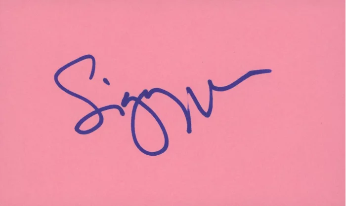 Sigourney Weaver autograph