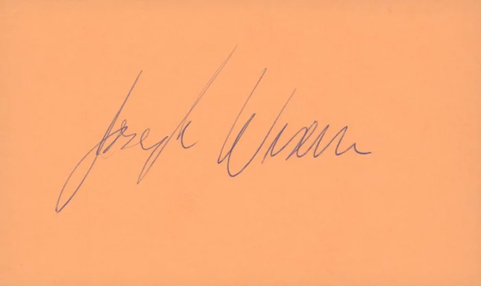 Joseph Wiseman autograph