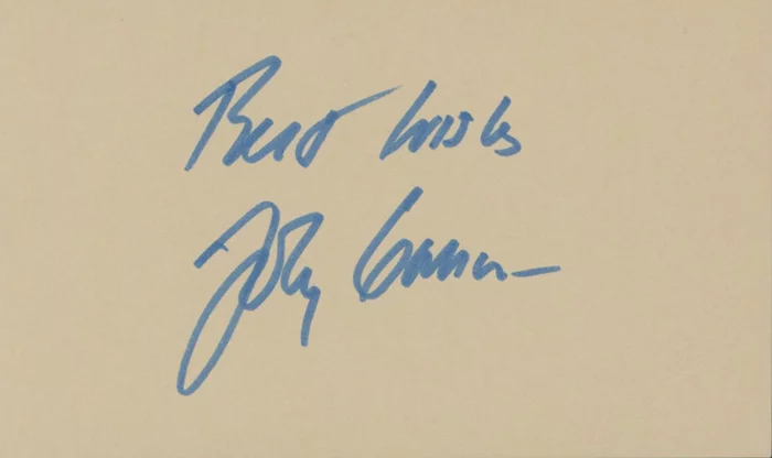 Johnny Carson autograph