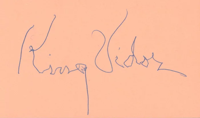 King Vidor autograph