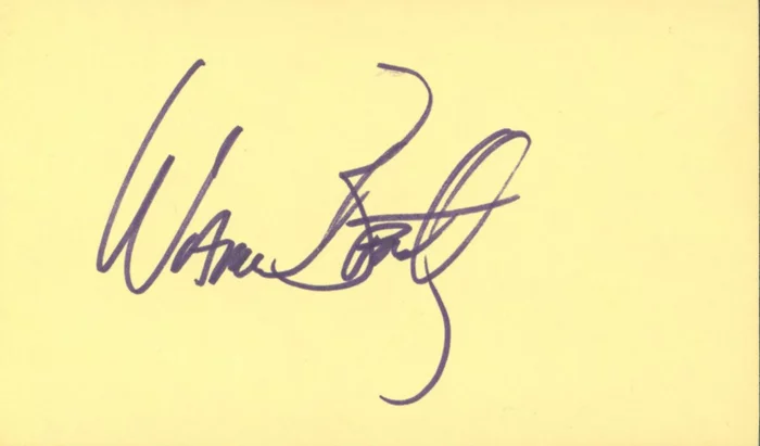 Warren Beatty autograph