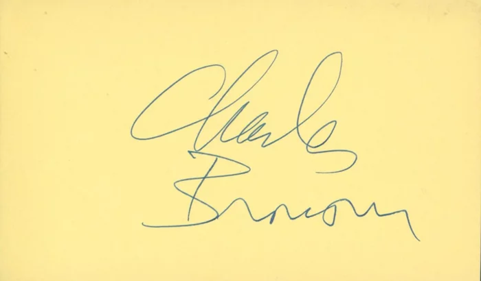 Charles Bronson autograph