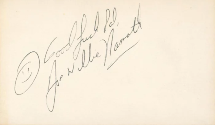 Joe Namath autograph