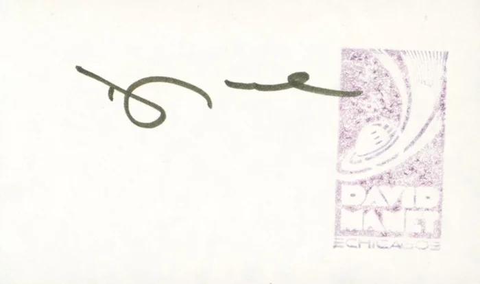 David Mamet autograph