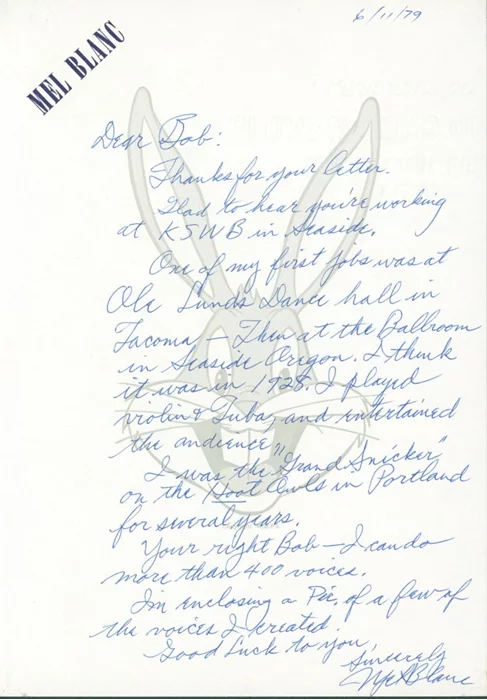 Mel Blanc autograph