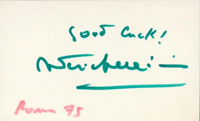Federico Fellini autograph