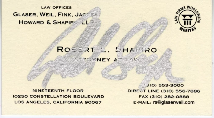 Robert Shapiro autograph